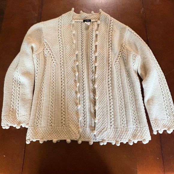 J.Crew Handknit Wool Cardigan (L) - Picture 1 of 7